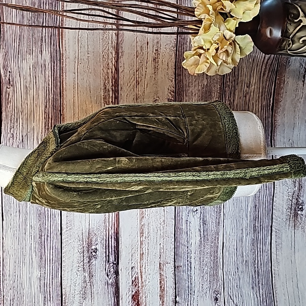 EFFECI ARMY GREEN VALOR AND FAUX FUR SHORT JACKET - Picture 3 of 15